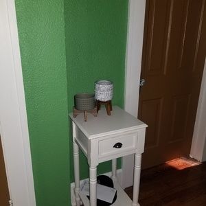 Set of Two indoor plant stands w/ unique pots